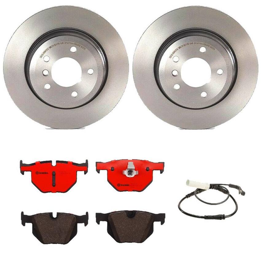 BMW Brembo Brake Kit - Pads and Rotors Rear (320mm) (Ceramic) 34356789493 - Brembo 1535241KIT